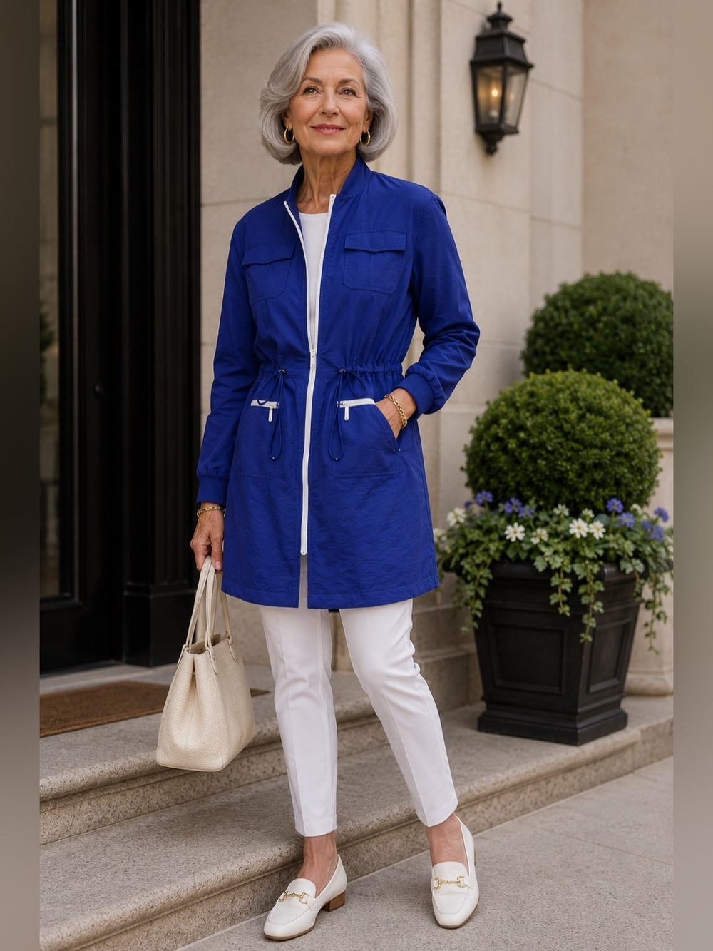 WORTH New York Royal Blue Utility Jacket XSP